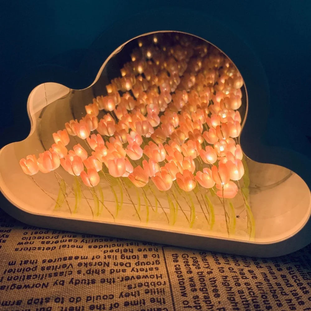 Infinite Bloom Cloud Mirror Night Light